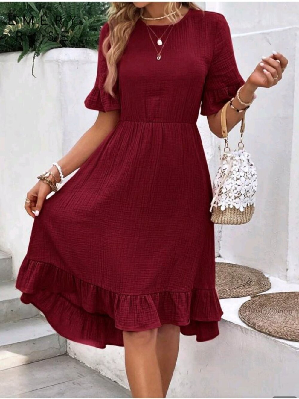Red Dress 100% Cotton M